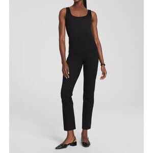 SPANX The Perfect Pant Slim Straight High Rise Ponte Black Women's 1X Petite